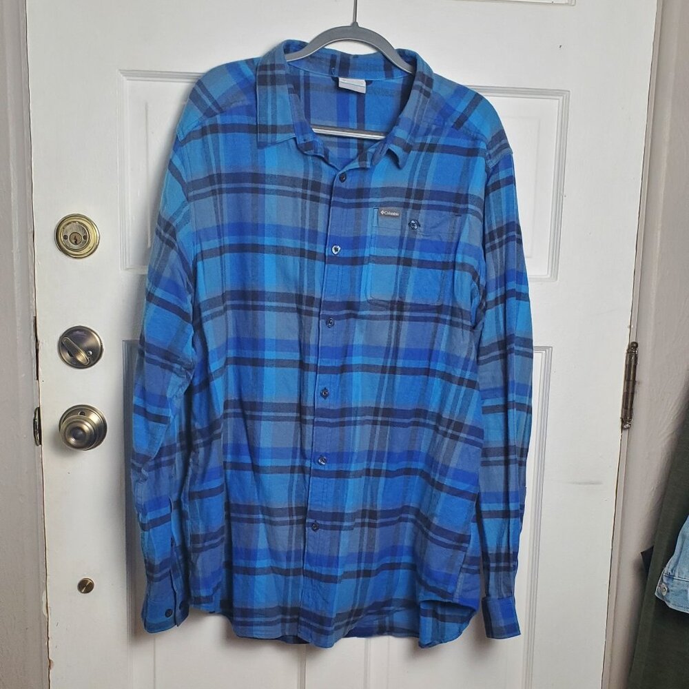 Columbia Men's Cornell Woods Flannel Long Sleeve Shirt - 2XLT